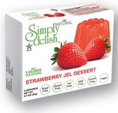 Simply Delish | Naturel Jelly Dessert | Aardbei | 4 x 5g (20 gram)  | Snel afvallen zonder poespas!