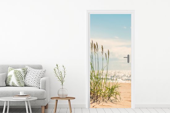 Sticker de porte Brins d'herbe dans les dunes - 80x205 cm - Poster de porte
