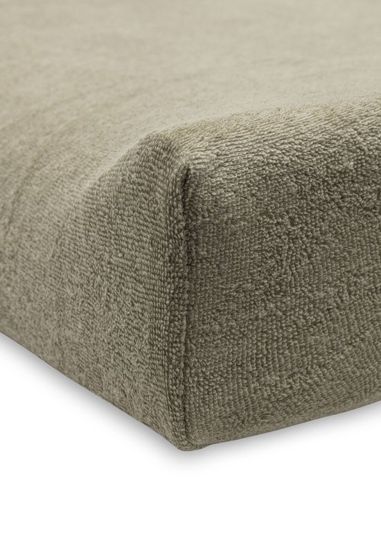 Jollein Aankleedkussenhoes Badstof 50x70cm Olive Green (2pack) — afbeelding 5