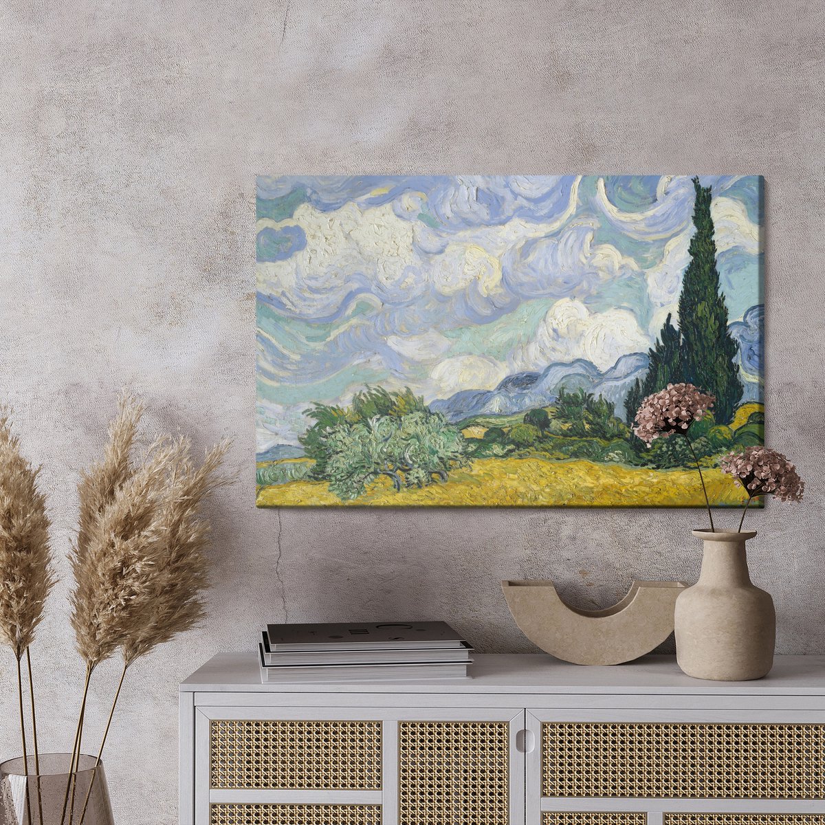 Kunstdruk Vincent van Gogh - Café de Nuit 25x70cm