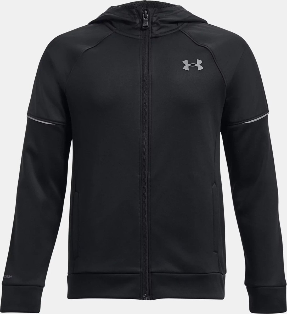 Under armour jackets silver kids 2025