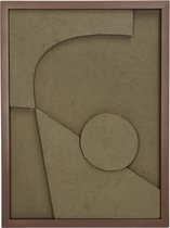 HD Collection Wanddeco D Abstract - Papier/karton - Groen - 30 x 40 x 3 cm (BxHxD)