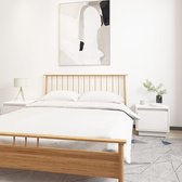 The Living Store Bedkastjes - Massief grenenhout - Wit - 35 x 34 x 32 cm - Set van 2