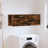 The Living Store Zwevende wandkast - Gerookt eiken - 100 x 36.5 x 35 cm (B x D x H)