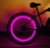 Roue lumineuse de vélo I Lumières à rayons I Roue de lampe de vélo I Éclairage de vélo LED de vélo I Capuchon de valve Flash Light I 2 pièces I Rose