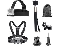YONO Accessoires Set geschikt voor GoPro Hero 13 12 11 10 - Chest Mount - Stick - Hoofdband - Tas YONO Accessoires Set geschikt voor GoPro Hero 13 12 11 10 - Chest Mount - Stick - Hoofdband - Tas