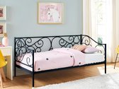 Bedbank VIVIAN - 90 x 200 cm - Zwart L 207 cm x H 95 cm x D 96 cm