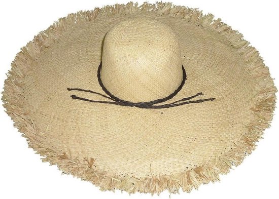 Stro strandhoed/zonnehoed Ibiza style Saba voor dames - Strohoed - Rieten  zomerhoeden... | bol.com