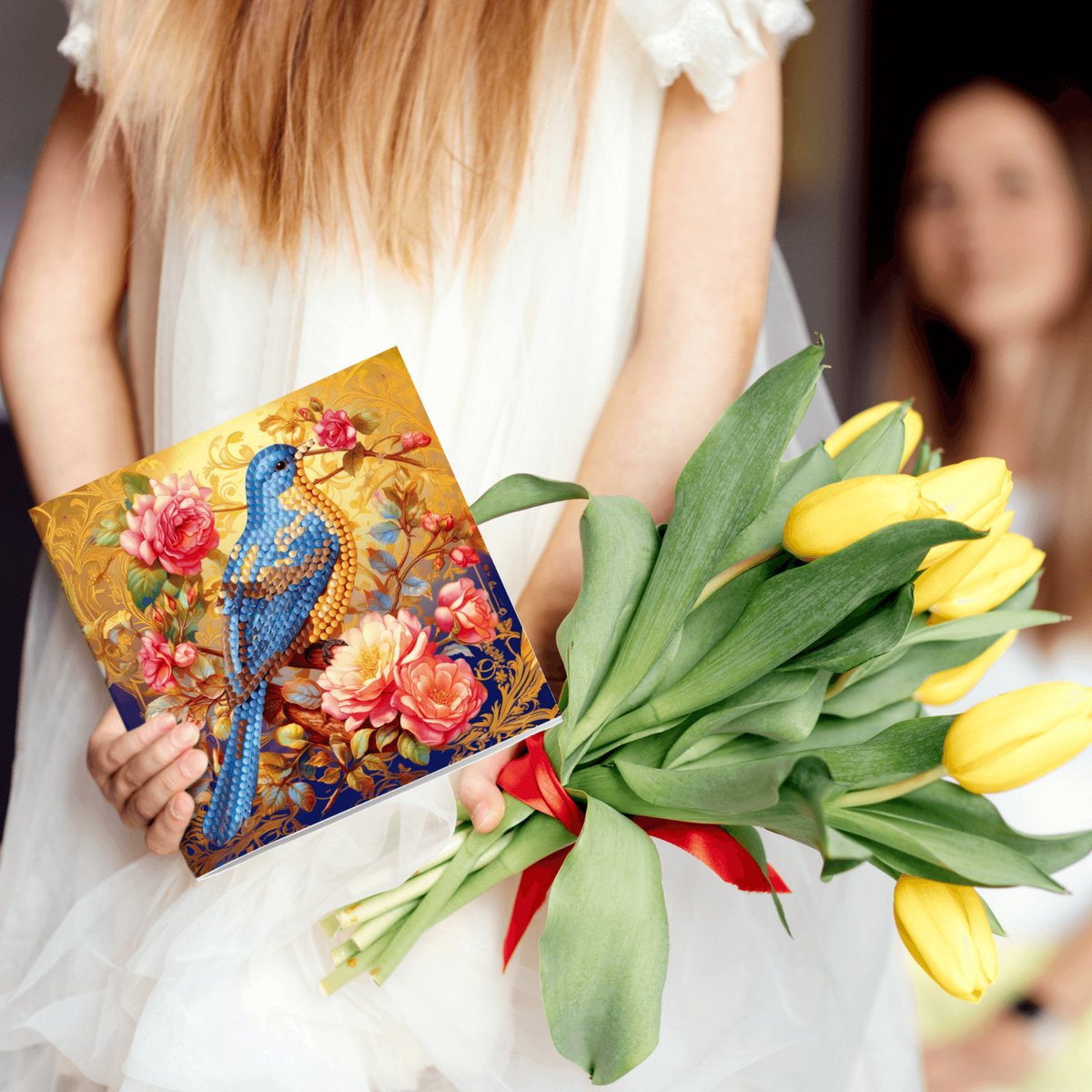 Adorzy Diamond Painting Kaarten – 12 Wenskaarten met envelop - Diamond Painting Volwassenen – Diamond Painting Volledig Pakket — afbeelding 2