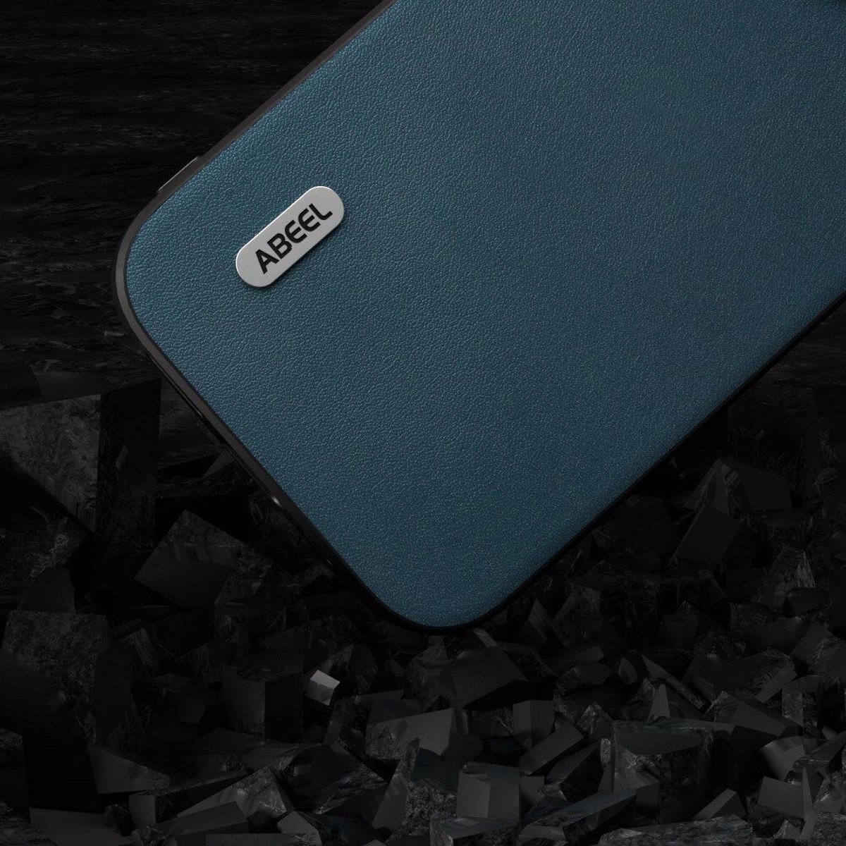 ABEEL Hoesje Geschikt voor Apple iPhone 15 Pro Max - Back Cover met Nappa Textuur - Echt Leer Case - Groen
