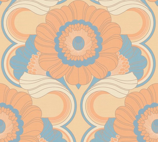 RETRO BEHANG | Floraal - meerkleurig - A.S. Création Retro Chic | bol