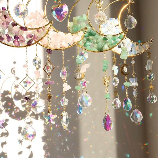 Acheter Boule de prisme en cristal clair, pendentifs Feng Shui,  attrape-soleil arc-en-ciel, beau décor suspendu