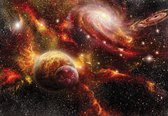 Fotobehang - Vlies Behang - Sterren en Planeten - Ruimte - Heelal - Universum - Space - Galaxy - Cosmos - 312 x 219 cm