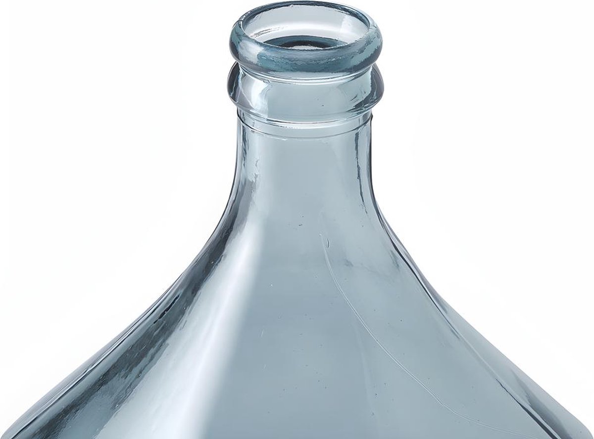Grande Dame-Jeanne Amadeus En Verre Bleu 34L - Vase Déco, Neuf