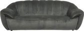 3-zitsbank van fluweel - Antraciet - MALVITO L 222 cm x H 82 cm x D 104 cm