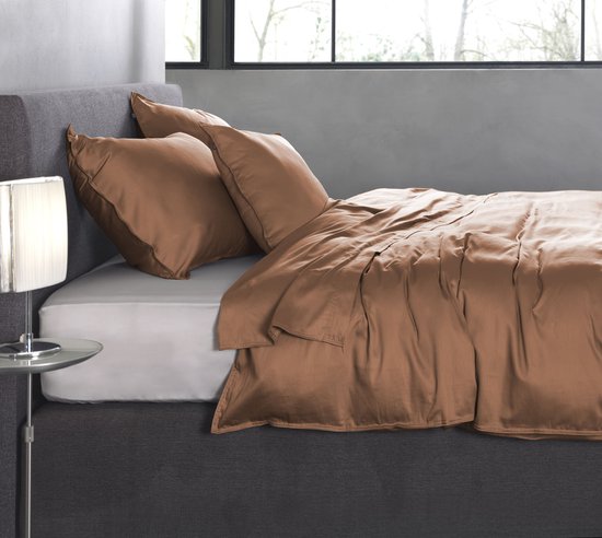 Zohome Satinado Dekbedovertrek - Lits-jumeaux - Katoensatijn - 240x200-220cm - Roze