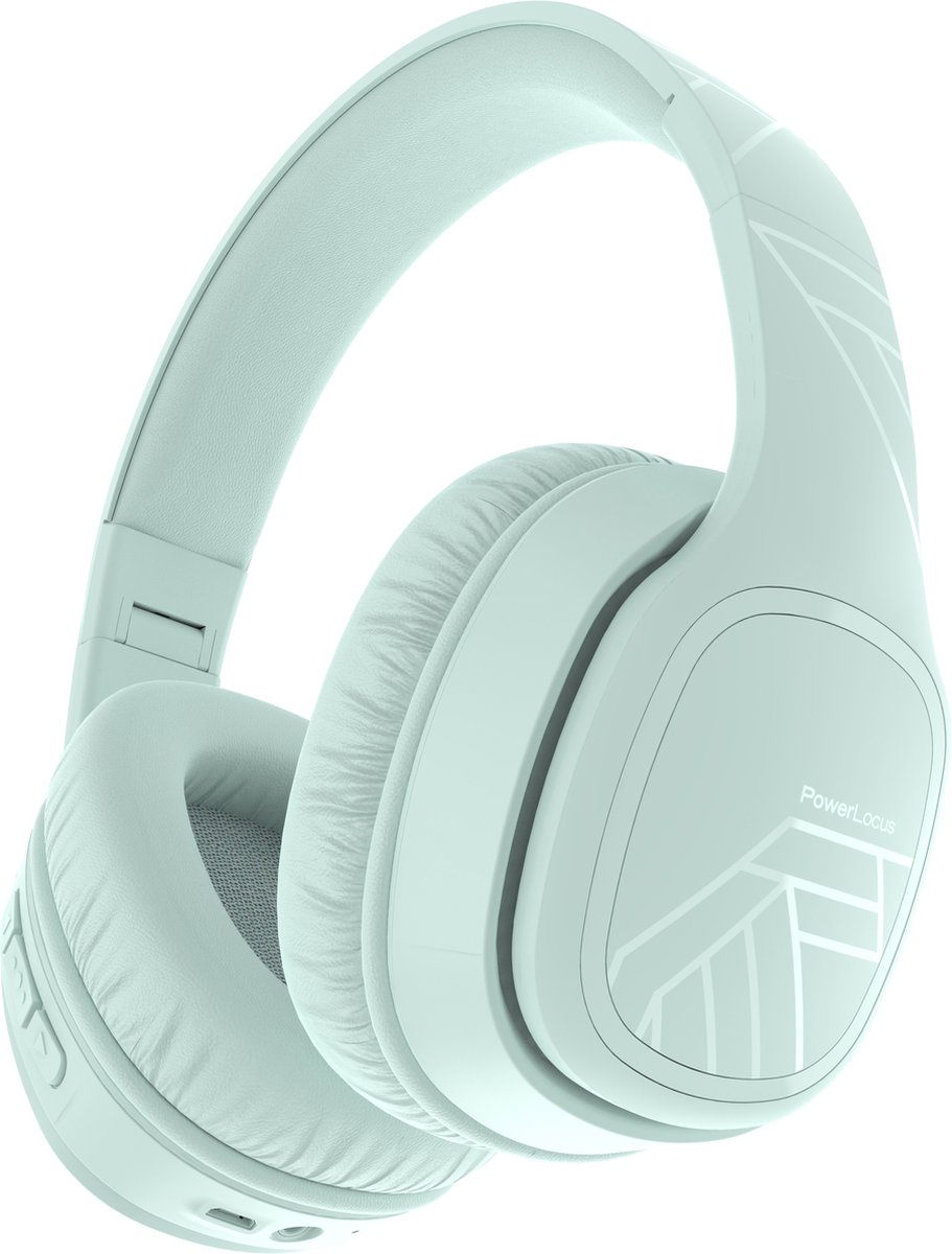 PowerLocus P7 Draadloze Over-Ear Koptelefoon Inklapbaar Mint - afbeelding 2