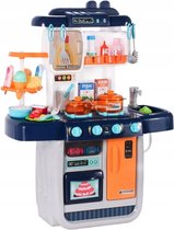 Ilso speelgoed keuken - Kookgeluid - Stoom - Blauw – Kinderkeuken - Keukenspullen - Ingrediënten - Keukengerei - Eten en drinken - Koken - Bereiden - Keukenset - inclusief batterijen