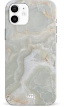 xoxo Wildhearts Marble Green Illusion - Single Layer - Hoesje geschikt voor iPhone 11 - Marmer hoesje shockproof groen - Hard Case geschikt voor iPhone 11 - Groen