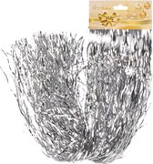 Engelenhaar/lametta slierten - golvend -zilver -50 cm - folie -kerstboomversiering