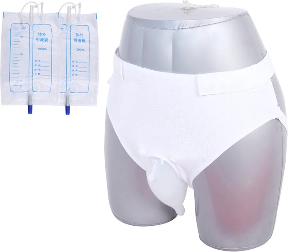 Siliconen Urine Katheter Met 2 Urinezakken Urine Collector Plas Katheter Plas... bol