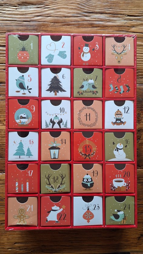 Advent kalender - Kerst - 24 lades - Cadeaus naar eigen smaak - XMas BOX adventbox