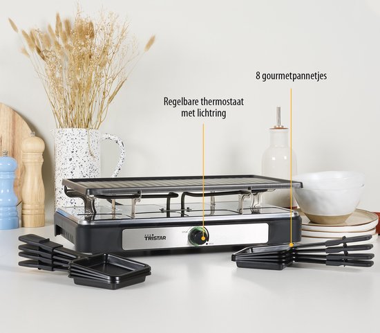 Tristar Gourmetset - RA-2746 - 1400W - Bakplaat 8 personen - Incl 8 pannetjes - PFAS-Vrij — afbeelding 5