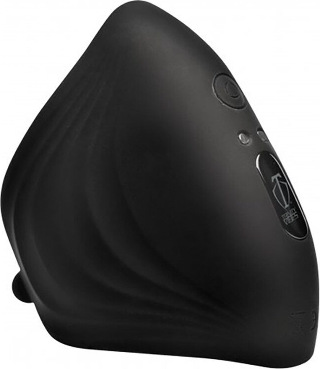 Goedkoopste XR Brands Pleasure Stroke - Vibrating Silicone Penis Sleeve black