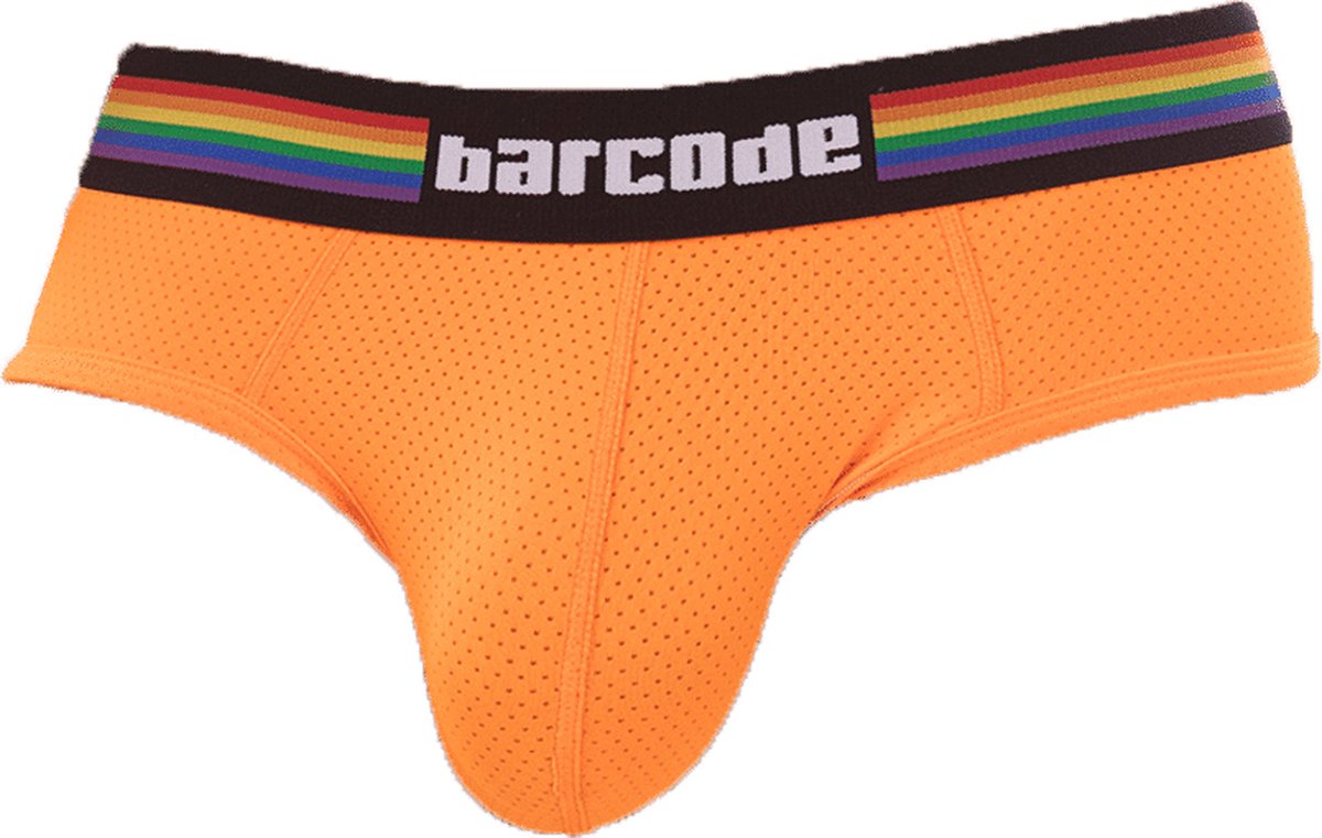 Barcode Berlin Pride Brief Neonorange - MAAT L - Heren Ondergoed - Slip voor Man - Mannen Slip