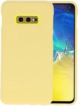 Bestcases Color Telefoonhoesje - Backcover Hoesje - Siliconen Case Back Cover voor Samsung Galaxy S10e - Geel