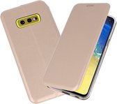 Bestcases Hoesje Slim Folio Telefoonhoesje Samsung Galaxy S10e - Goud