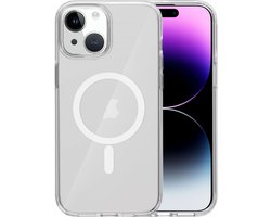 Dun TPU Transparant Hoesje Geschikt voor Apple iPhone 15 | Compatibel met MagSafe | Back Cover met Magneet | Doorzichtig | Ultra Dun | Flexibel