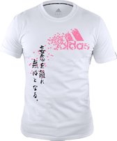 ADIDAS Graphic T- shirt White Pink maat L