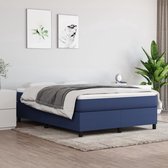 The Living Store Boxspringbed - blauw - 193 x 140 x 35 cm - pocketvering