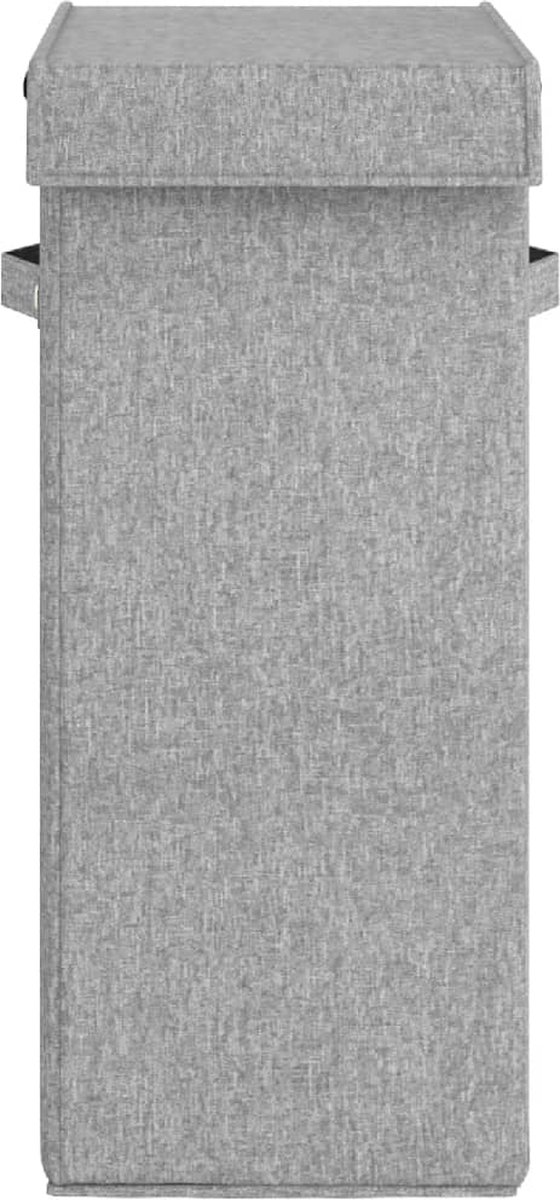 vidaXL - Wasmand - inklapbaar - 64,5x34,5x59 - cm - kunstlinnen - grijs