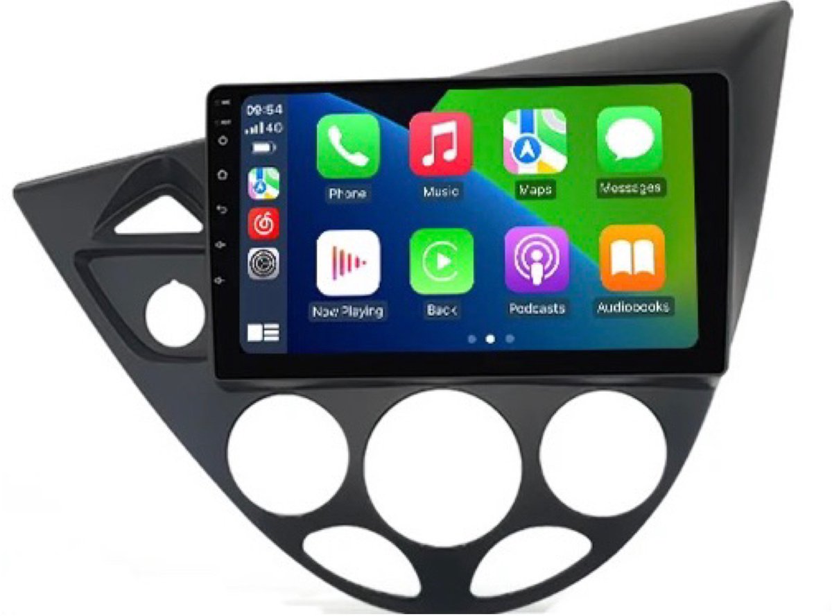 Navigatiesysteem auto met scherm - autoradio geschikt voor CarPlay en Android auto - bluetooth radio - geschikt voor Ford Focus 1998-2004