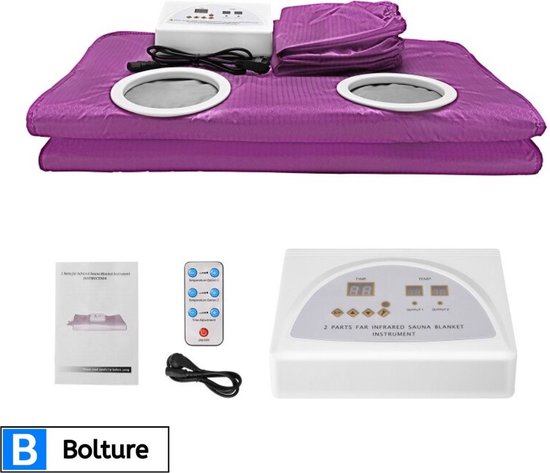 Bolture Infrarood Deken - Elektrische Deken 2 Persoons - Warmtedeken - Sauna Deken - Fibromyalgie