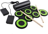 Elektrisch Drumstel Opvouwbaar - Drumstel Voor Kinderen Pedalen + Drumsticks - Kinder Drumpad Elektronisch Luidsprekers