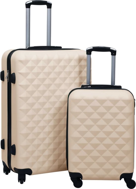The Living Store Rolkofferset - ABS - 55 x 36 x 22 cm - 76 x 48 x 28 cm - Goud - 2x trolley