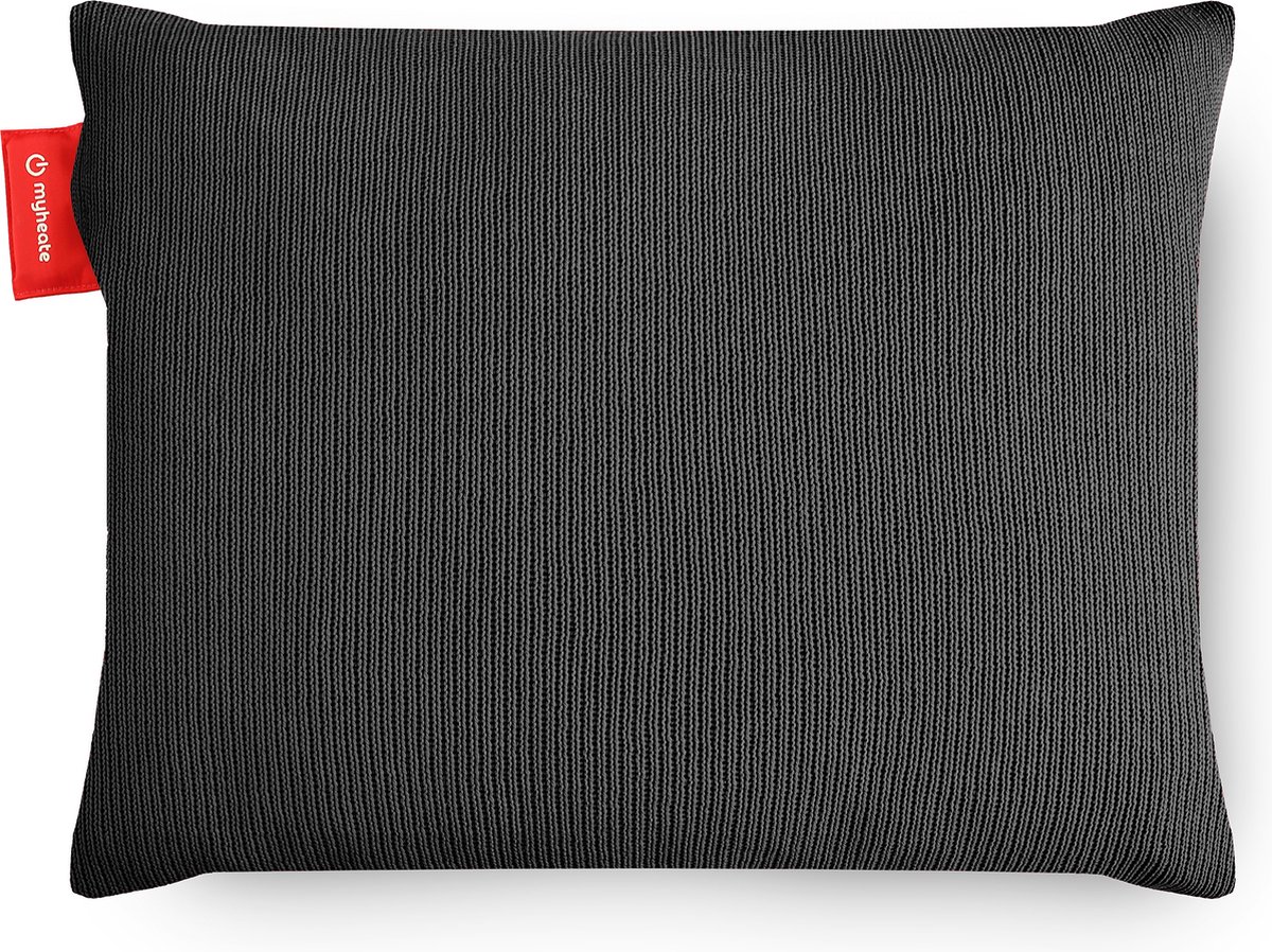 Myheate Warmtekussen Gebreid - Warmte Kussen Oplaadbaar - Elektrisch - Draadloos - Ingebouwde Batterij - Infrarood - Oplaadbaar - Voor Binnen en Buiten - Gebreid / Zwart - 60x45cm
