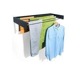 Bodo® Inklapbaar Droogrek - Breed 80 cm - 4m Drooglengte - Mat Zwart