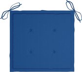 The Living Store Tuinstoelenset - Massief acaciahout - Olieafwerking - 61 x 57 x 92 cm - Koningsblauwe kussens