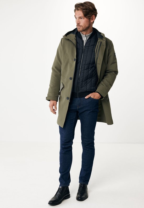 Foto: Mexx 2 in 1 parka with innerjacket mannen olijf maat xxl