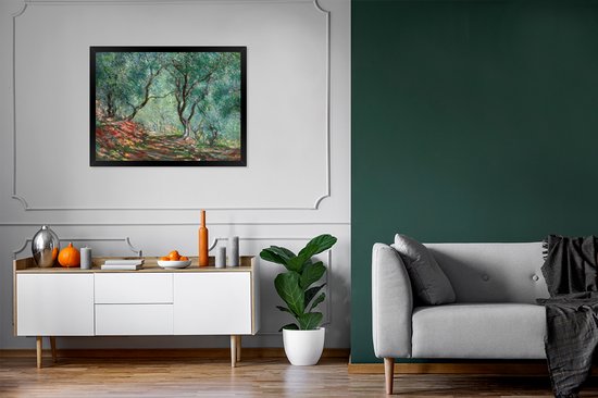 Cadre photo avec affiche - Oliviers dans le jardin Moreno - Peinture de Claude Monet - 80x60 cm - Cadre pour affiche