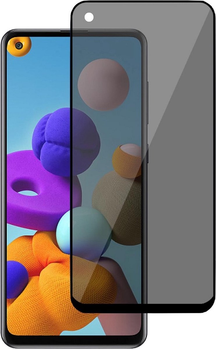 Privacy screenprotector glas geschikt voor Samsung Galaxy A21s