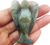 Figurine d'ange gardien en pierre de lune naturelle, décoration de figurines de sac en cristal de guérison en pierre sculptée à la main de 5 cm