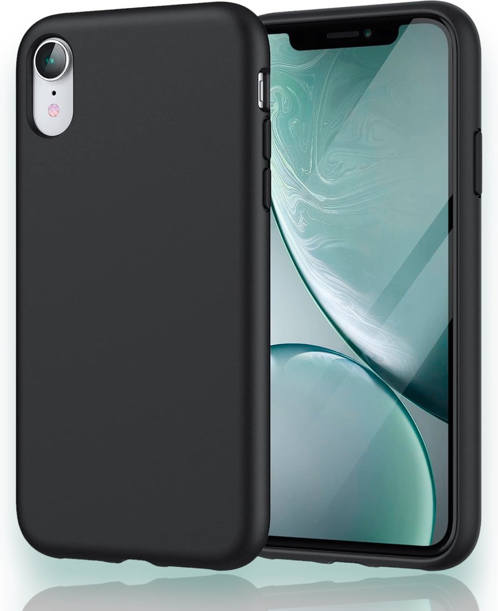 iPhone XR Hoesje Zwarte Silicon - Luxe iPhone XR Bescherming Case - Maximaal Stevig Hoesje van Premium Kwaliteit.