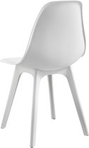 Chaise de salle à manger Jillian - 83x54x48 cm - Set de 4 - Plastique de haute qualité - Wit - Design moderne