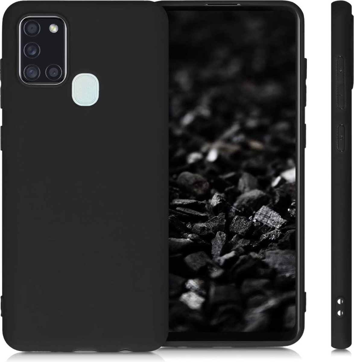ShieldCase siliconen hoesje – geschikt voor Samsung Galaxy A21s – zwart