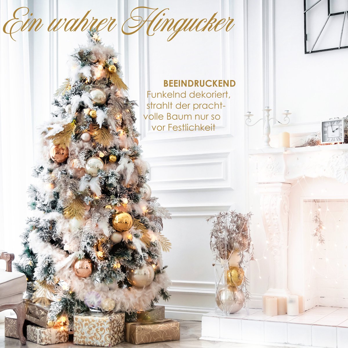 KESSER® Kunstkerstboom - Kerstboom - Kunstmatige Kerstboom van PE - Sneeuw, 210cm – foto 8